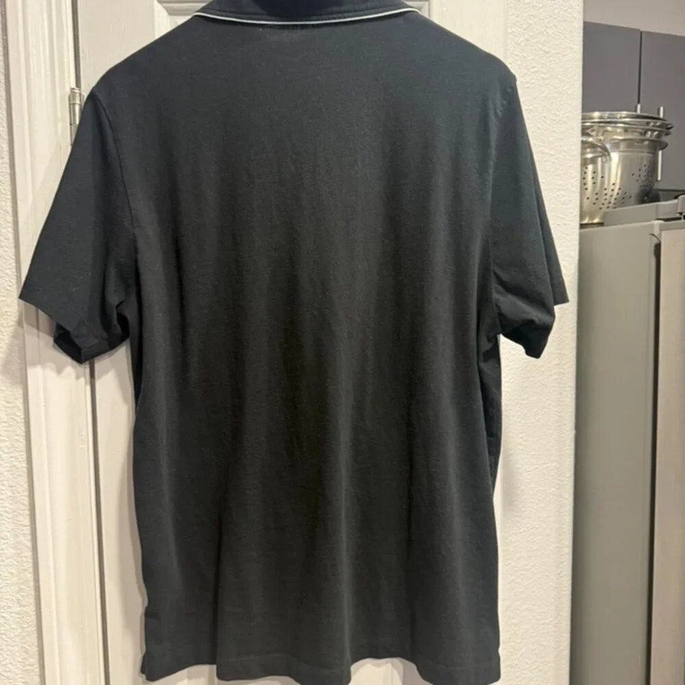 Todd Snyder Jersey Button Down Polo Black L - Picture 3 of 3